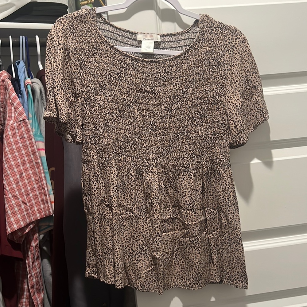 cheetah blouse